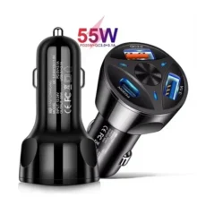 شارژر فندکی 55 وات سه پورت مدل MLE-003