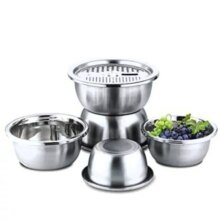 سرویس لگن و رنده استیل مدل 6 پارچه وینتو Vinto